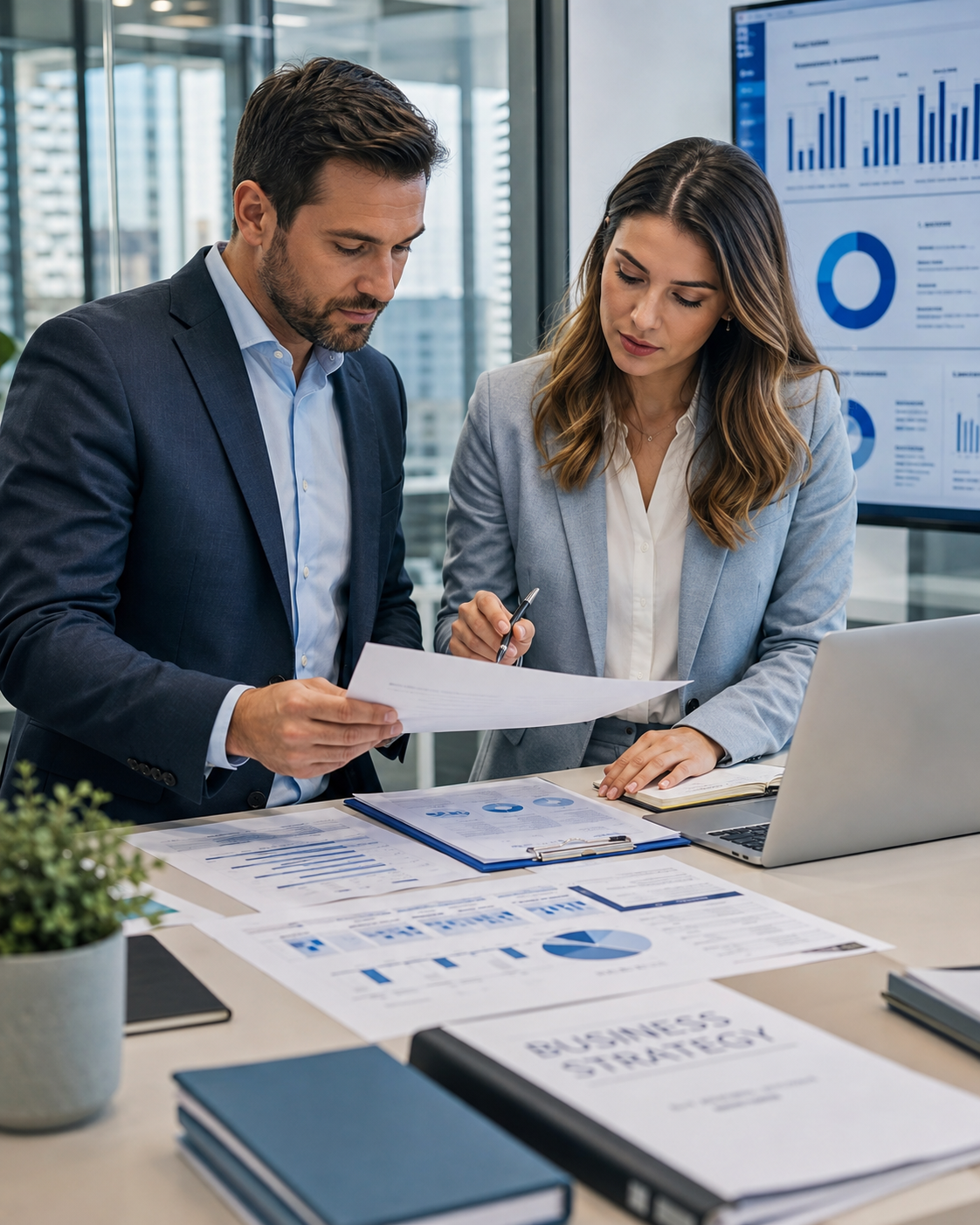 Profesionales discutiendo el Test de Vendibilidad de una empresa familiar.